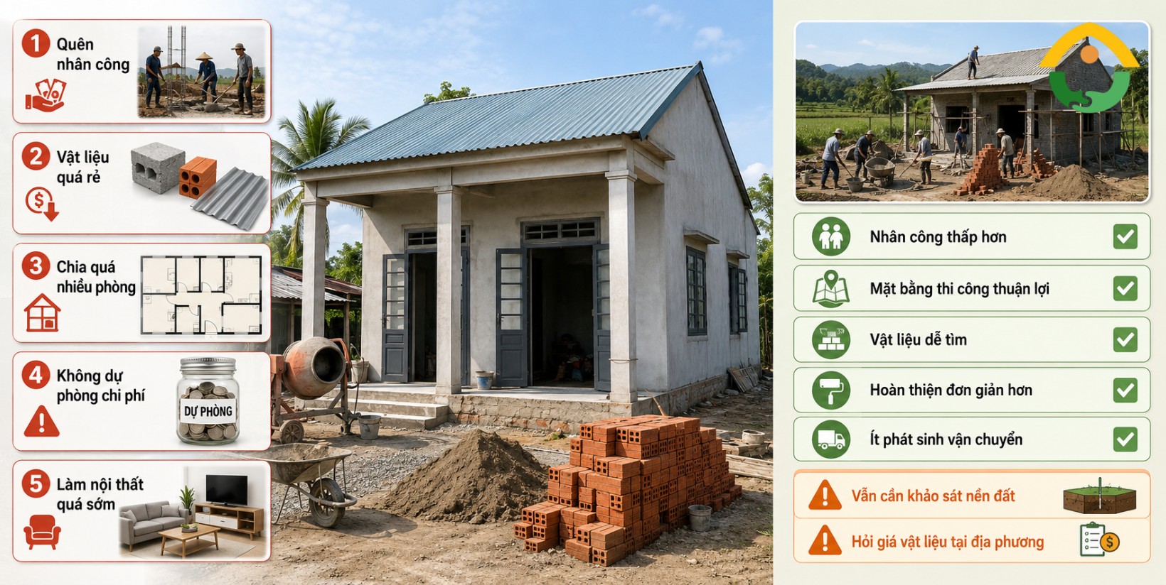 5 Sai Lầm Cần Tránh Khi Xây Nhà Giá Rẻ 
