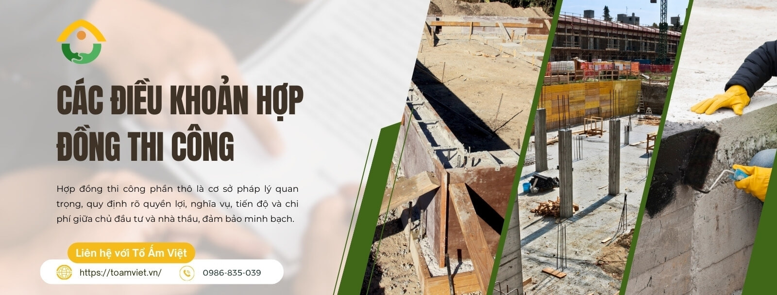 Các điều khoản hợp đồng xây nhà thô