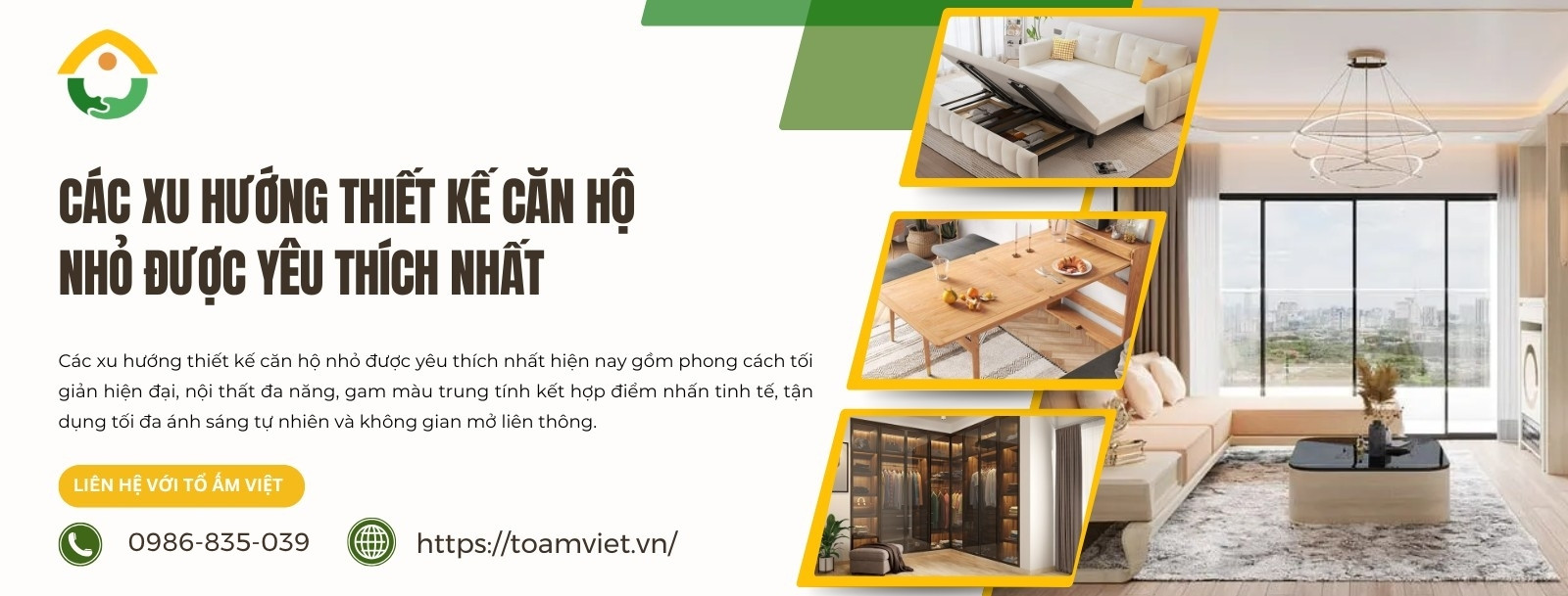 Các xu hướng thiết kế căn hộ nhỏ