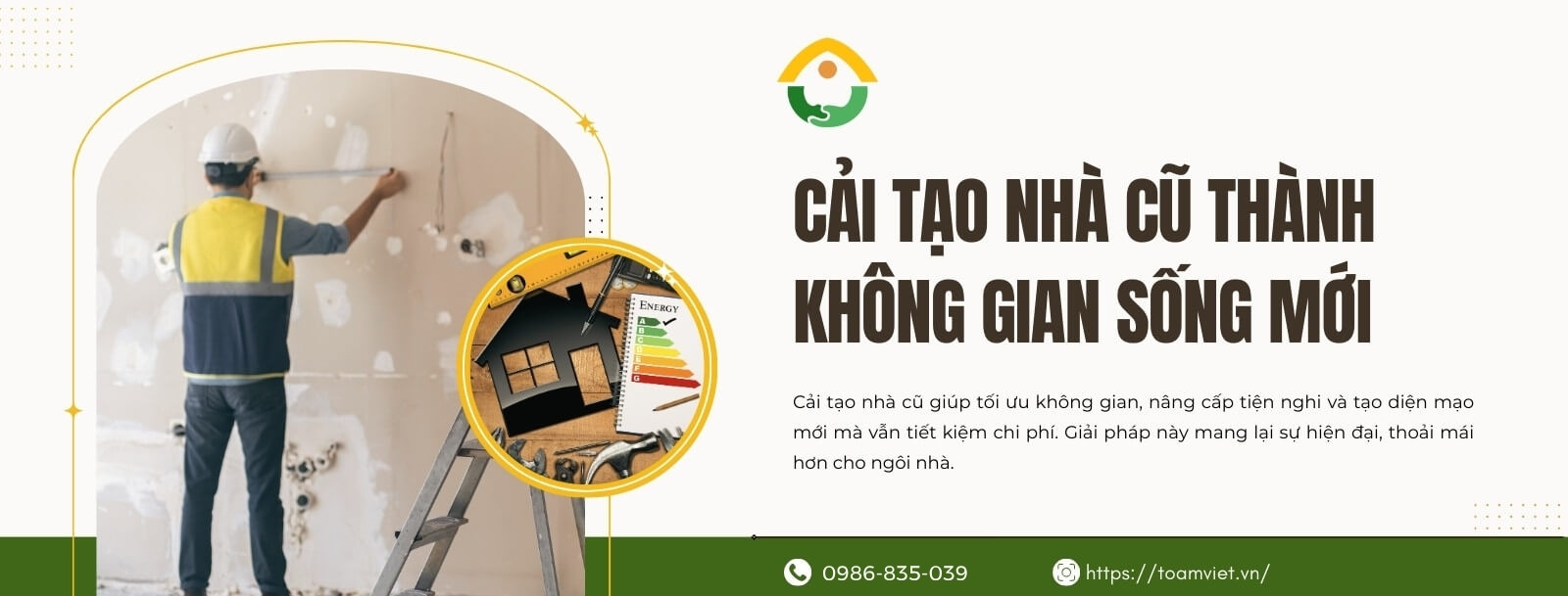 Cải tạo nhà cũ thành không gian sống mới