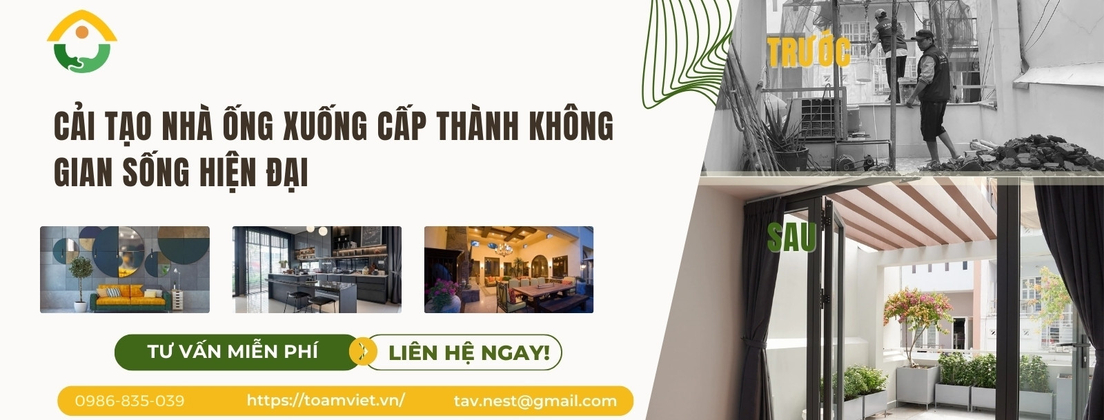 Cải tạo nhà ống xuống cấp