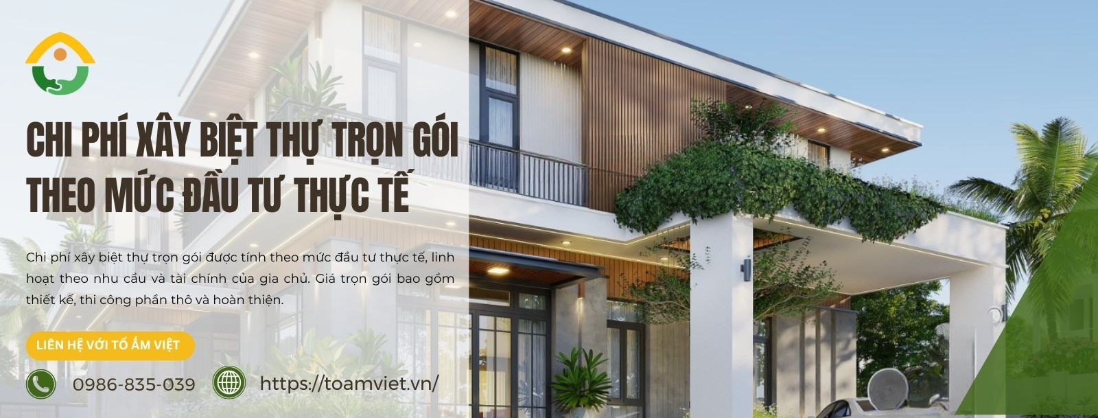Chi phí xây biệt thự trọn gói
