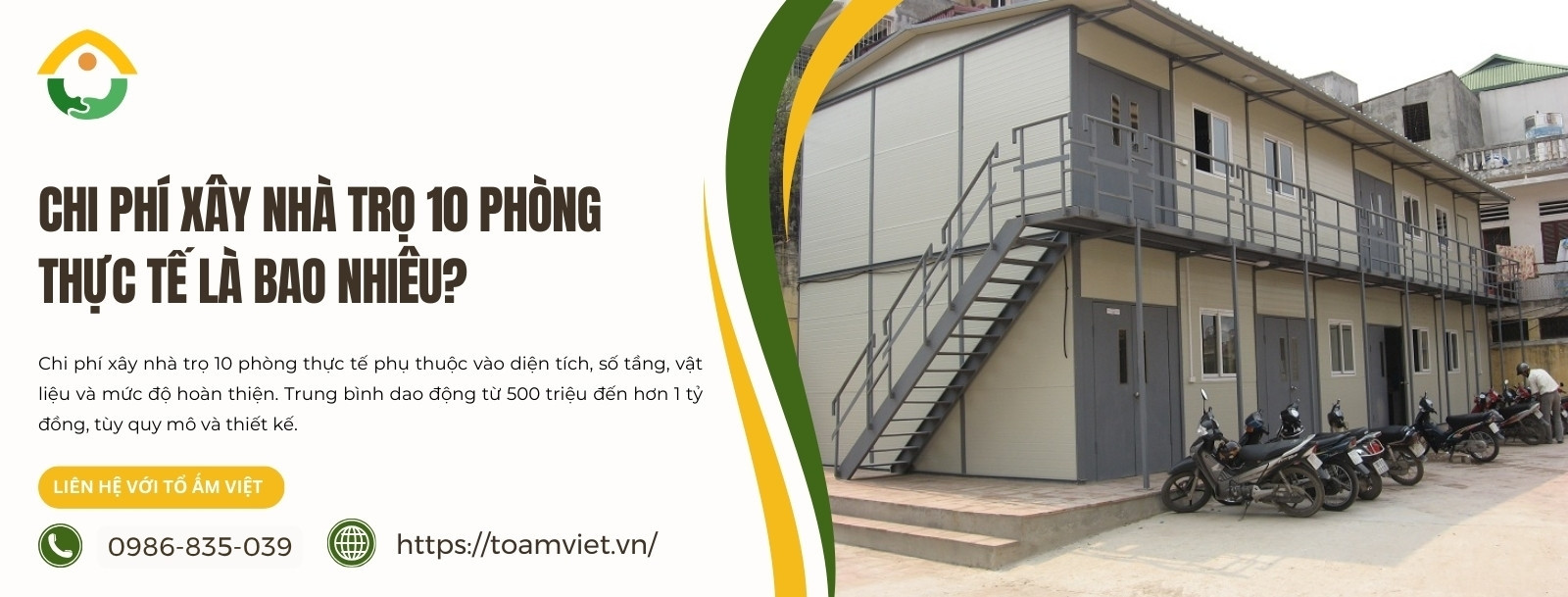 Chi phí xây nah2 trọ 10 phòng