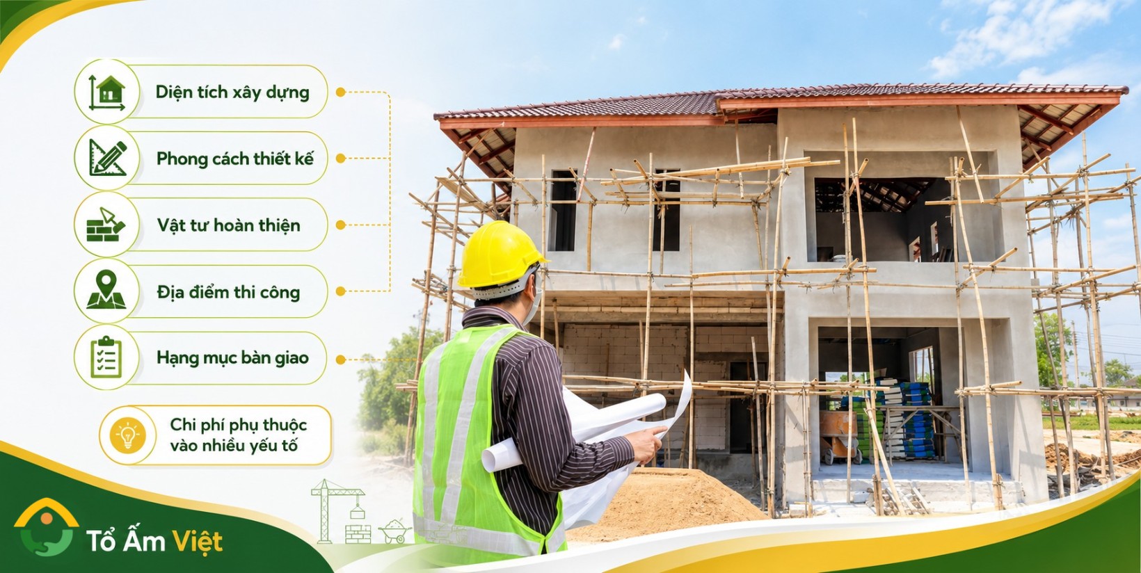 Chi phí xây nhà trọn gói được tính như thế nào?