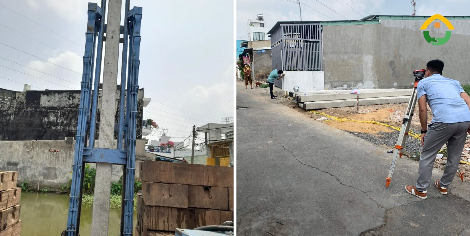 Chuẩn bị mặt bằng và tập kết thiết bị