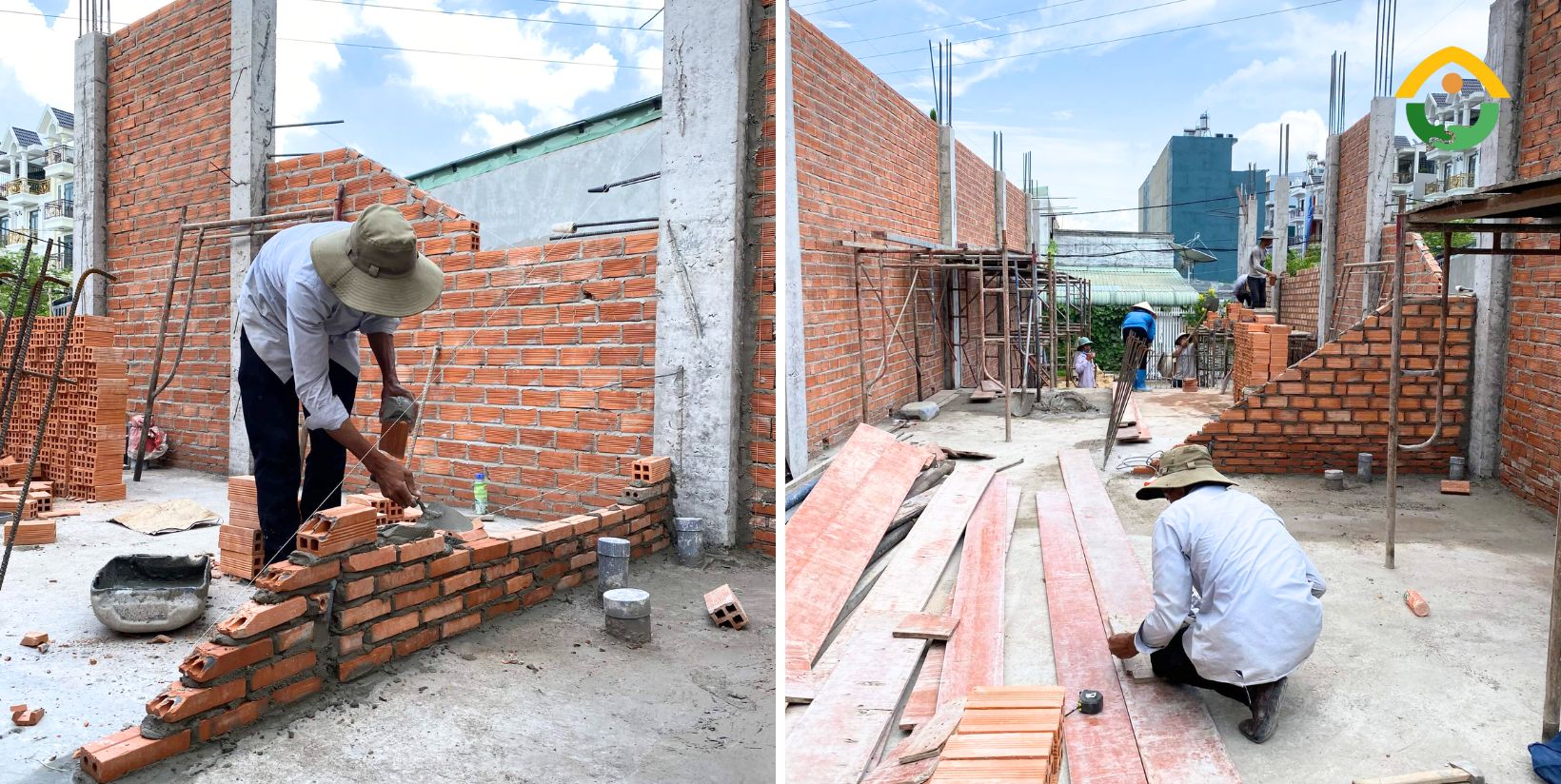 Công tác xây tường và phân chia không gian