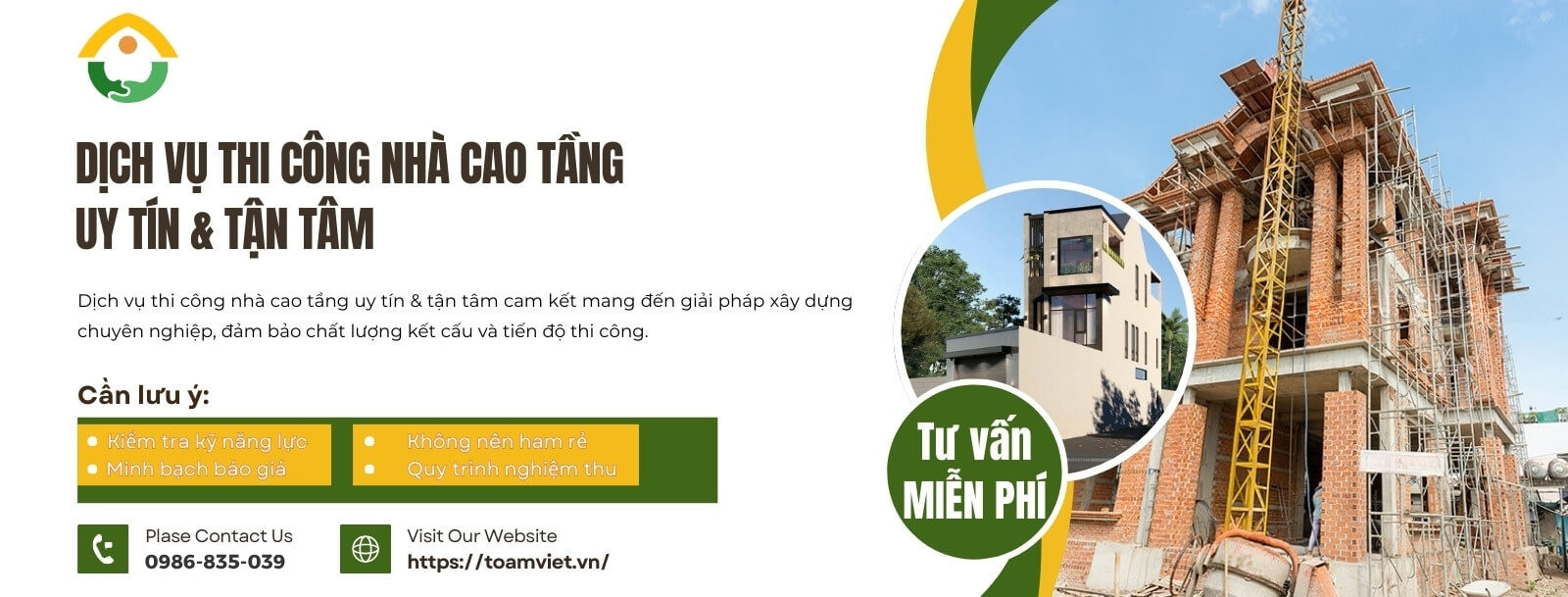 Dịch vụ thi công nhà cao tầng