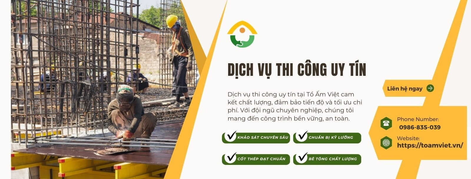 Tổ Ấm Việt Dịch Vụ Thi Công Phần Thô Uy Tín