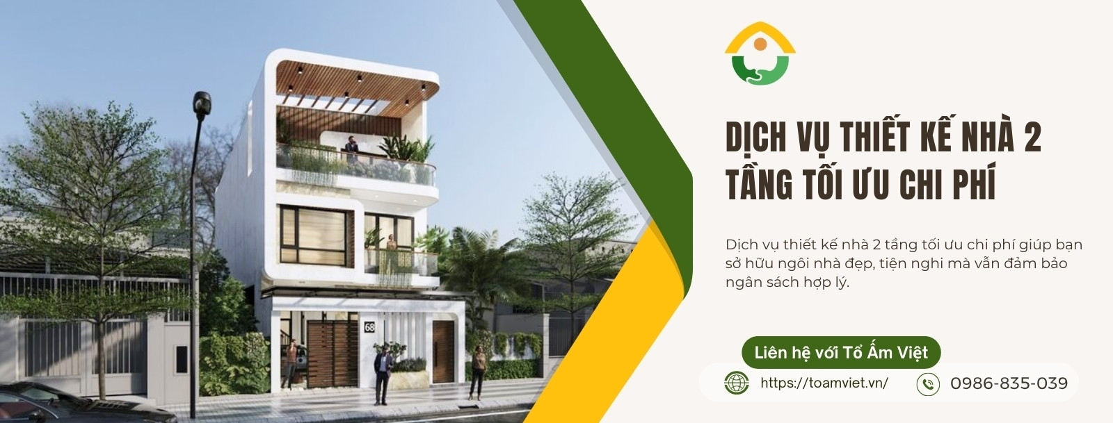 Dịch vụ thiết kế nhà 2 tầng tối ưu chi phí