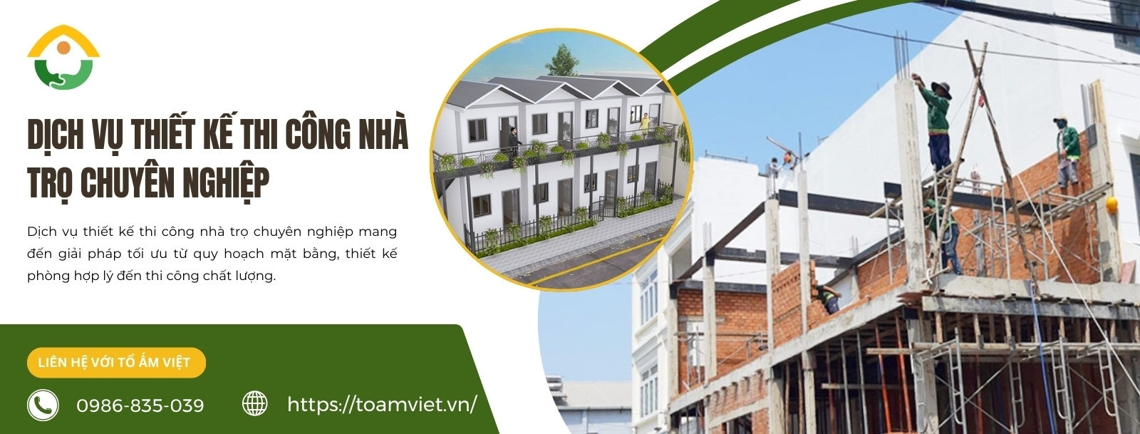 Dịch vụ thiết kế thi công nhà trọ chuyên nghiệp 