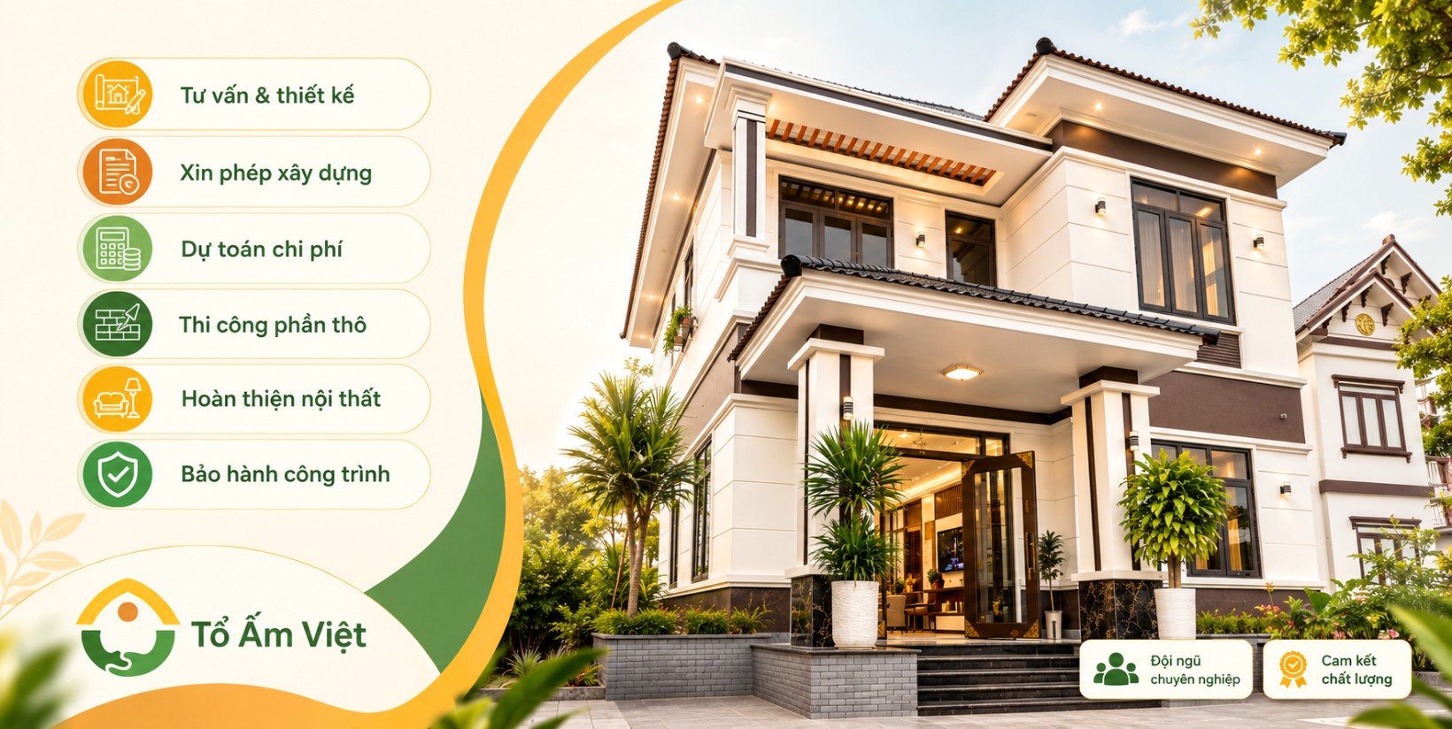 Dịch vụ xây nhà trọn gói tại Tổ Ấm Việt