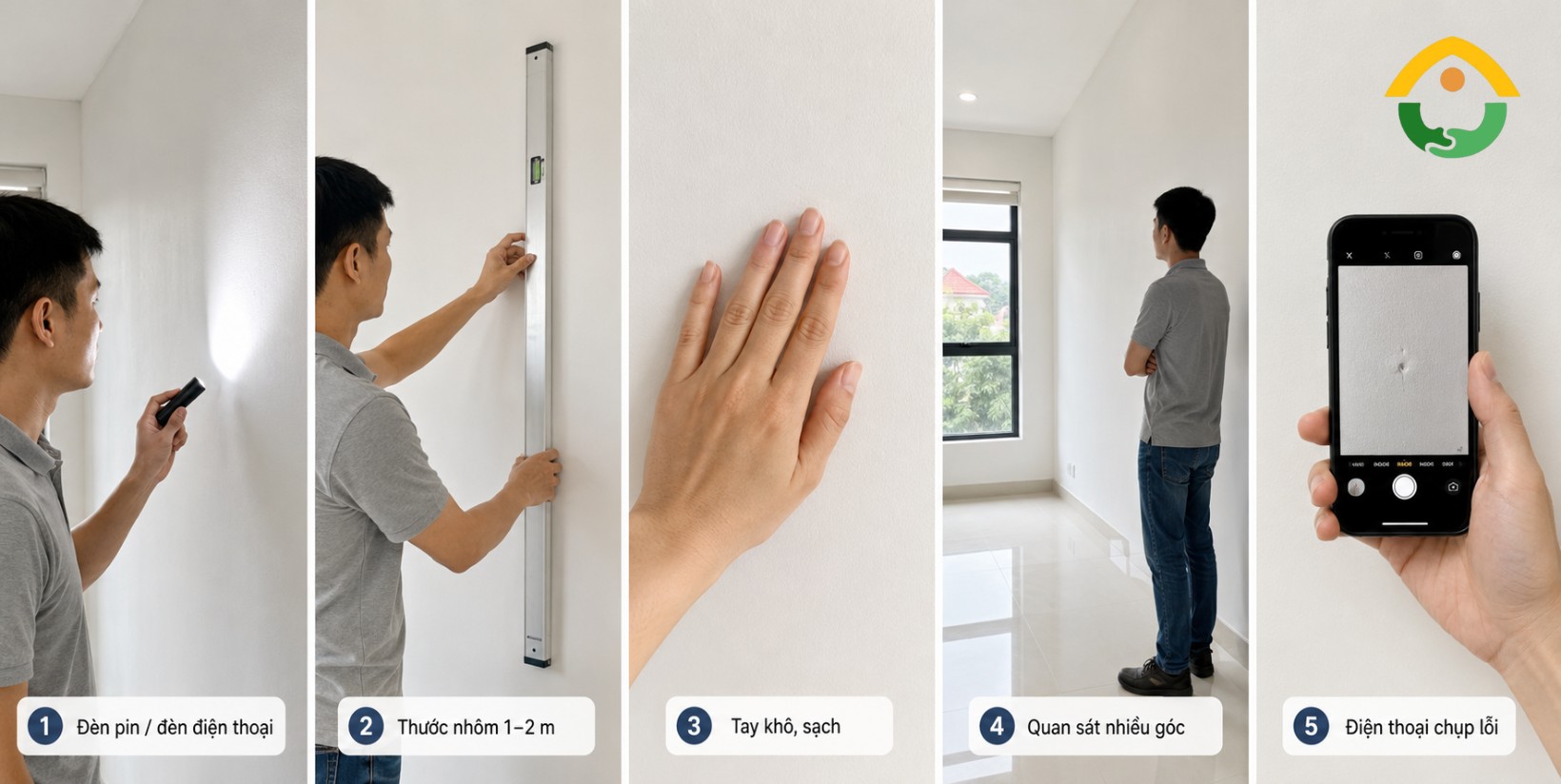 Dụng cụ đơn giản khi nghiệm thu 