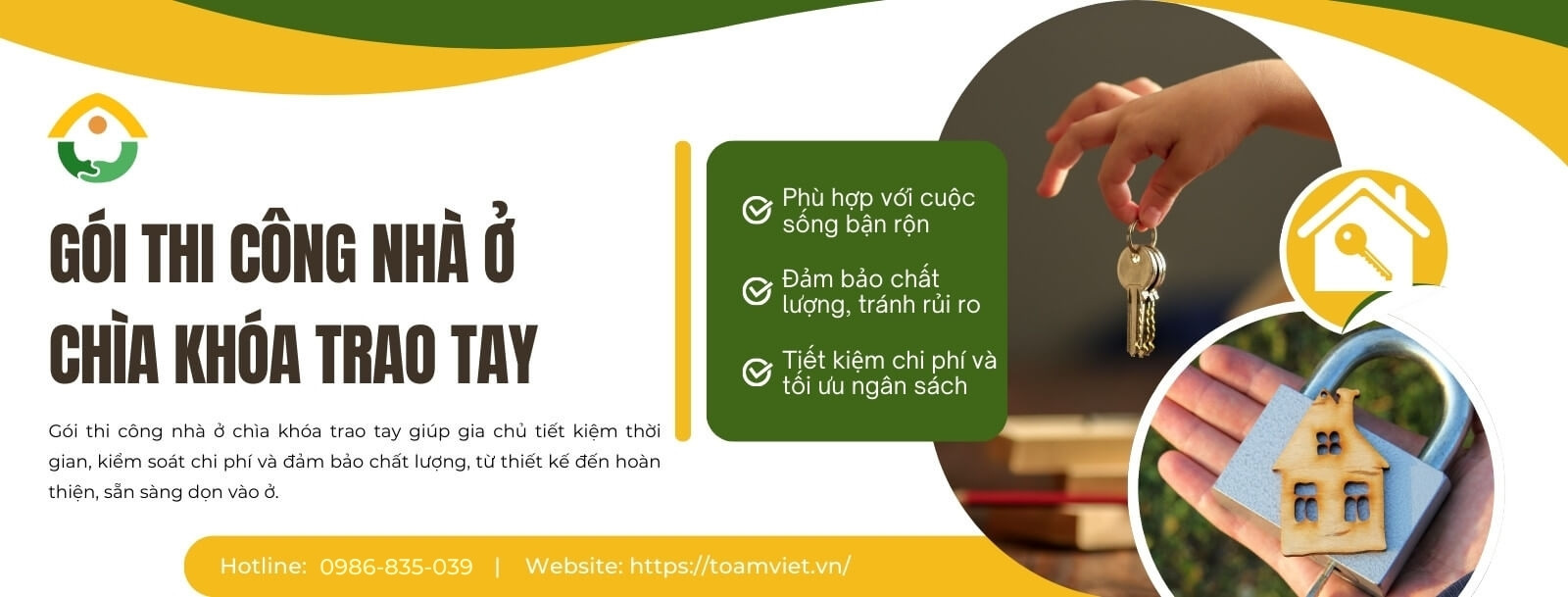 gói thi công nhà ở chìa khóa trao tay