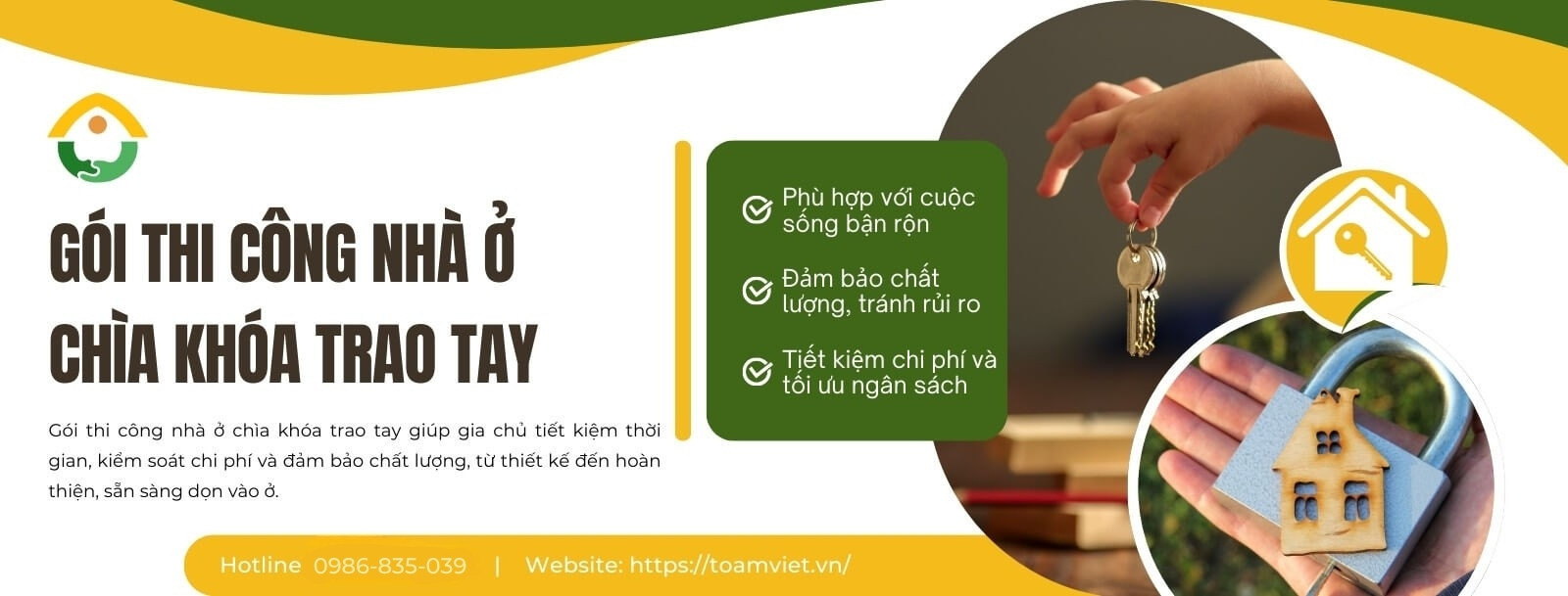 gói thi công nhà ở chìa khóa trao tay
