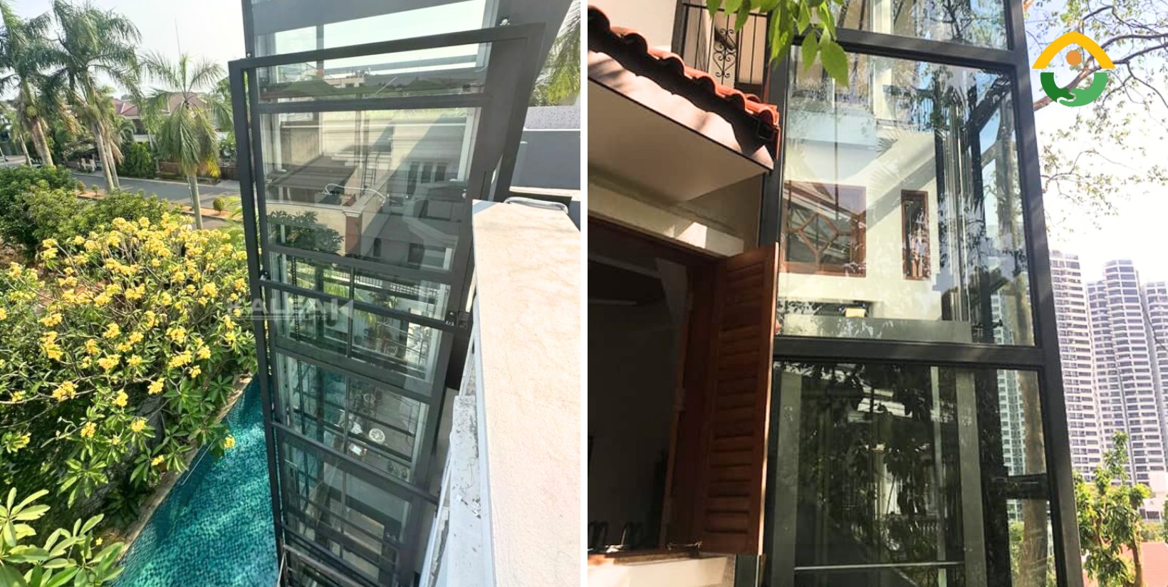 hạn chế khi lắp đặt tháng máy ngoài trời