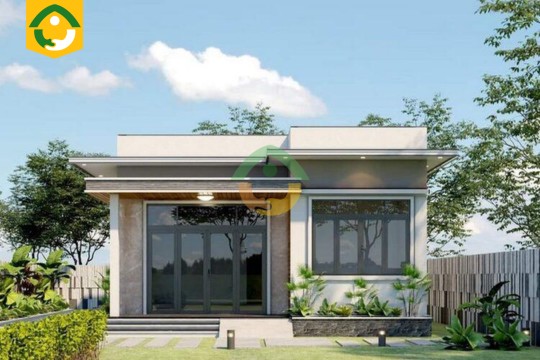 Mẫu nhà cấp 4 mái bằng đẹp
