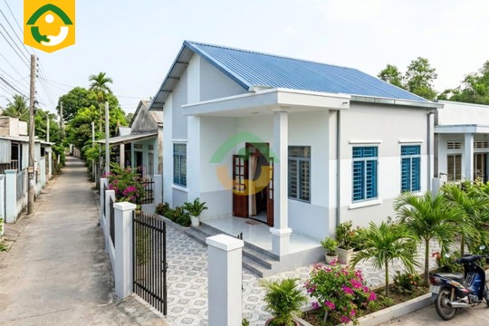 nhà cấp 4 nông thôn 3 phòng ngủ
