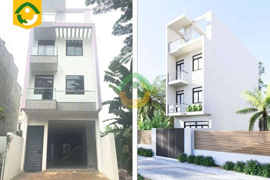 xây nhà phố 4 tầng Bình Chánh 