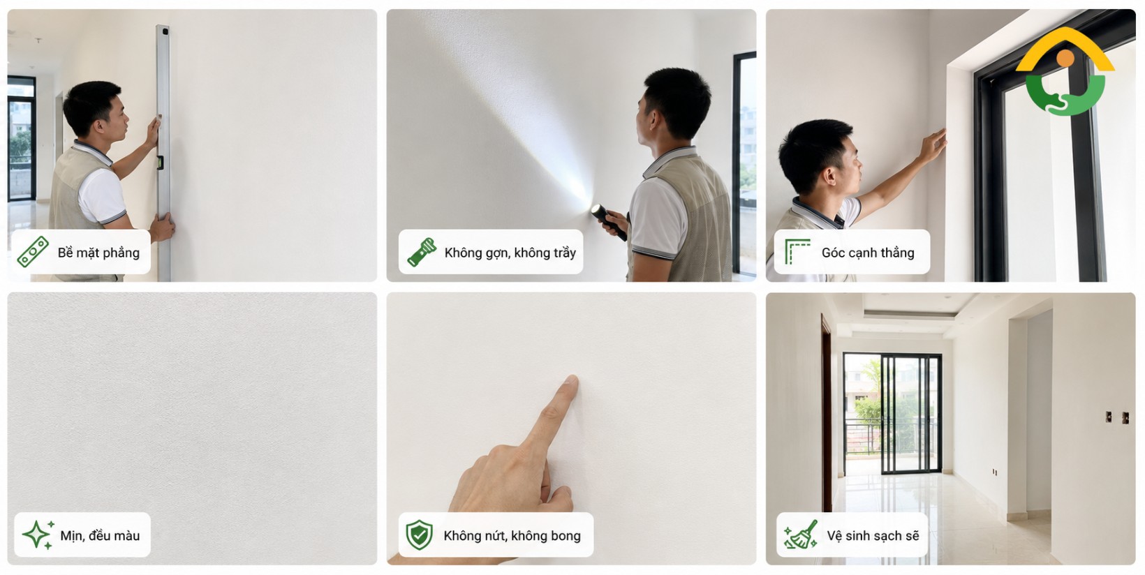 Hướng dẫn nghiệm thu tường bả bột cho chủ nhà