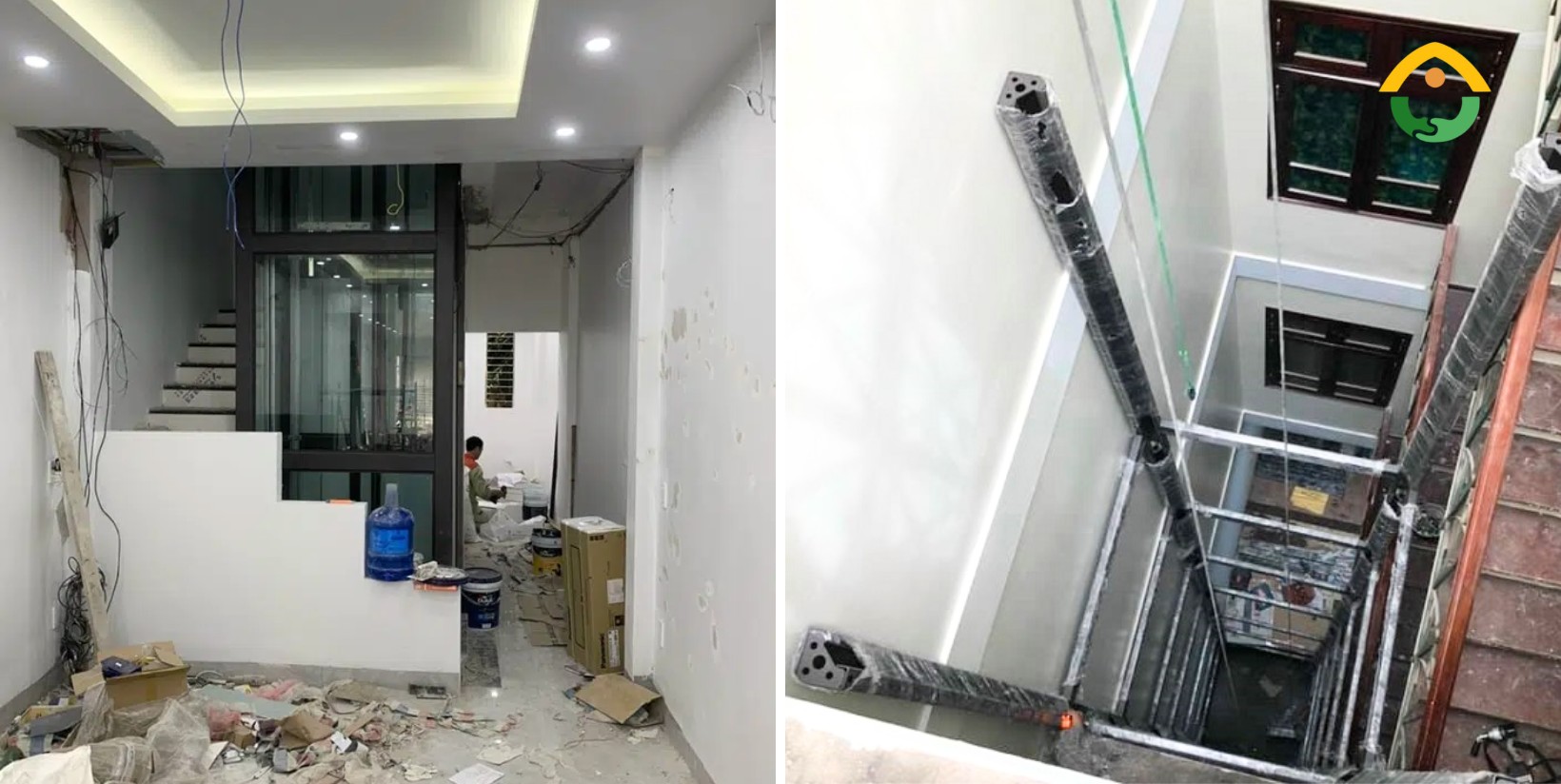 Lắp thang máy cho nhà cải tạo 