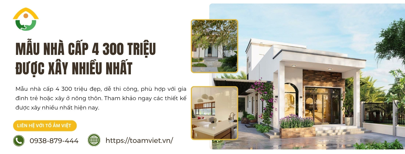mẫu nhà cấp 4 300 triệu được xây nhiều nhất
