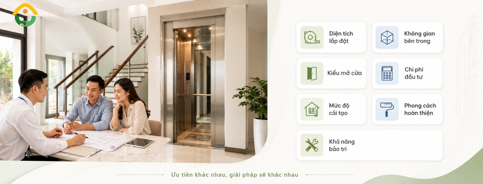 nên ưu tiên gì khi lắp thang máy