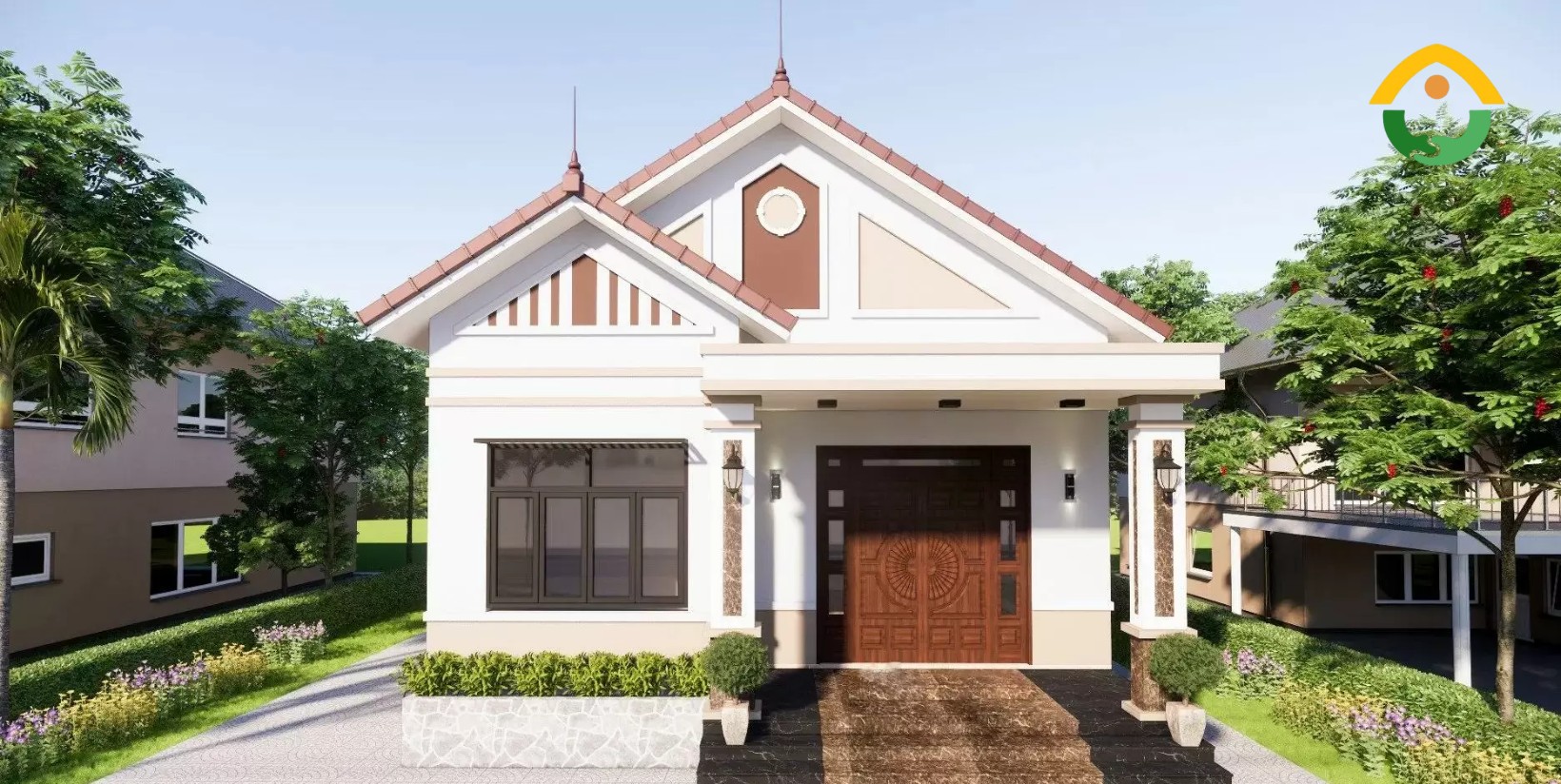 Nhà Cấp 4 Mái Thái Có Phòng Thờ Riêng