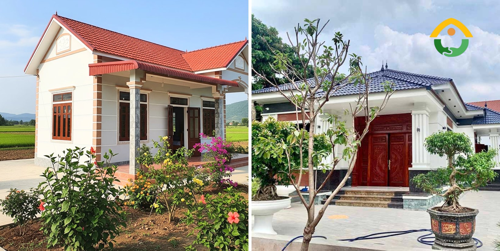 nhà cấp 4 nông thôn 3 phòng ngủ cho gia đình nhỏ