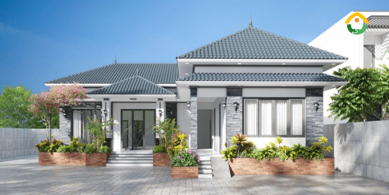 Nhà chữ L một tầng