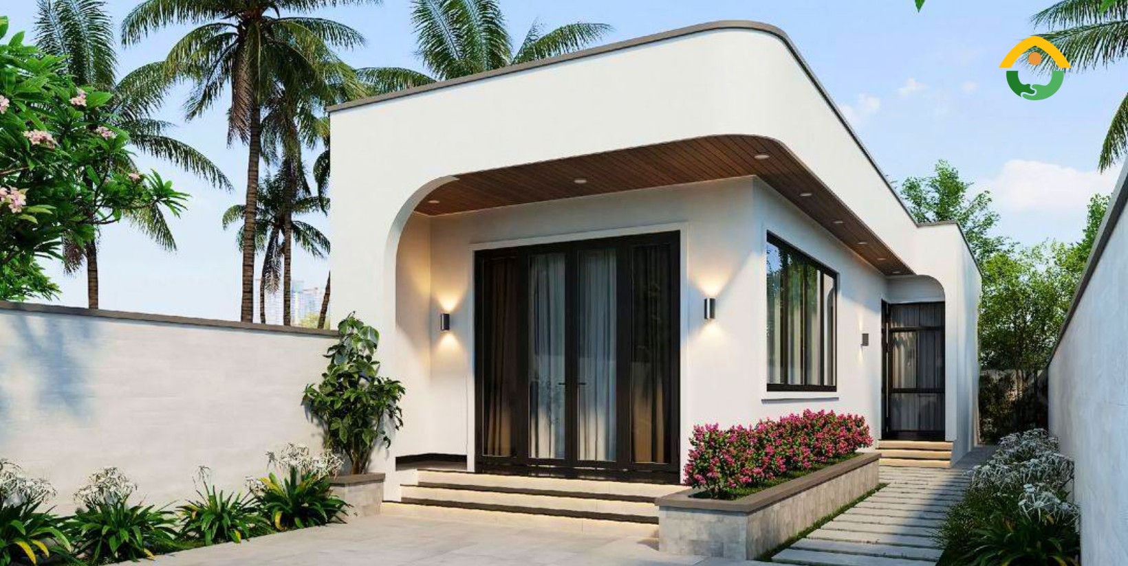 Nhà chữ L mái bằng