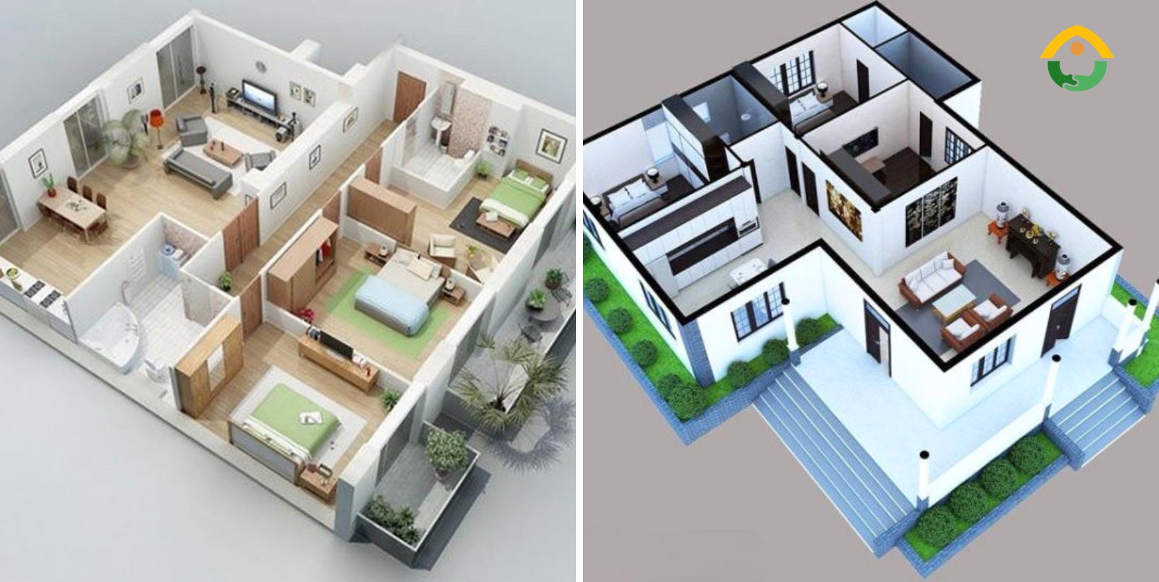 Nhà một tầng ba phòng ngủ