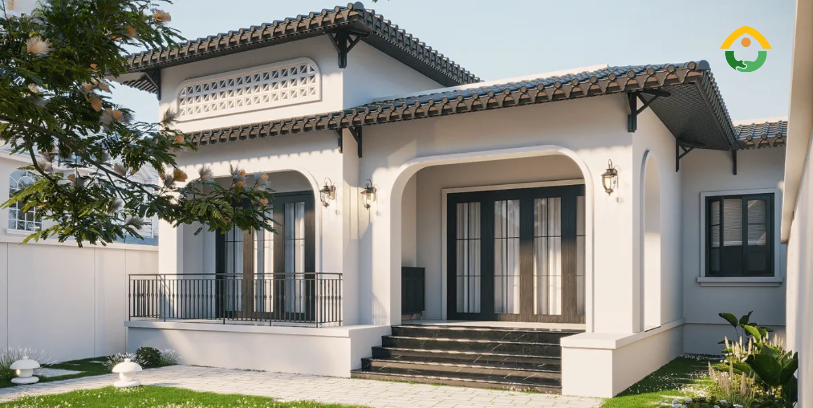Nhà một tầng phong cách indochine