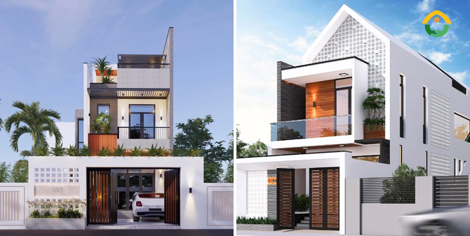 Nhà ống 2 tầng 3 đến 4 phòng ngủ