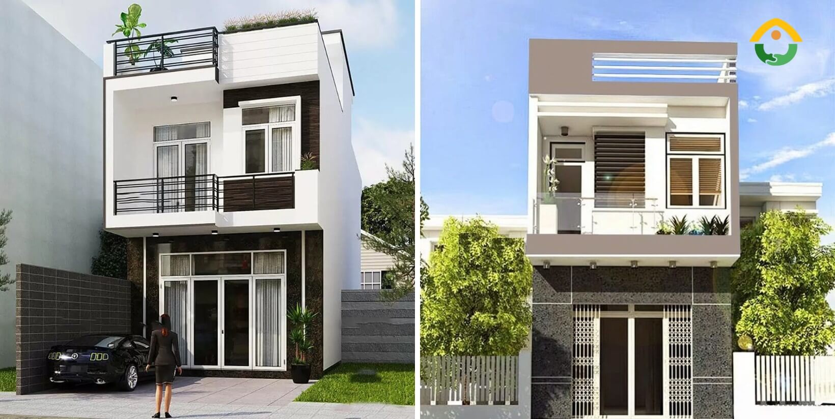 Nhà ống hai tầng đơn giản