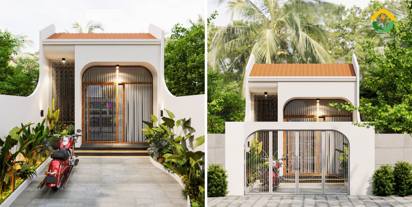 Nhà ống một tầng đơn giản 