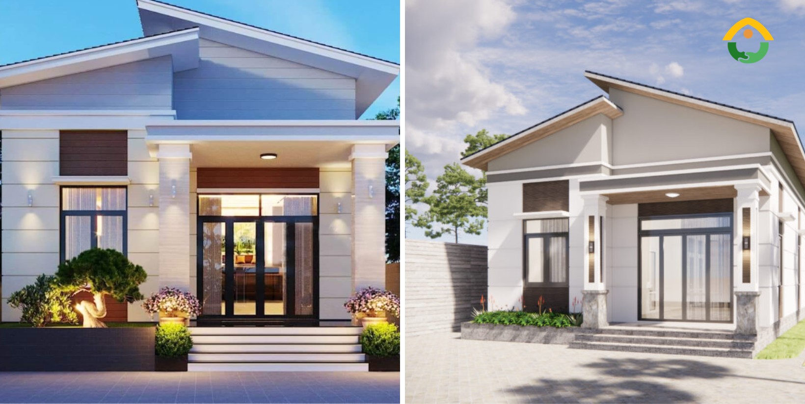 Nhà phố mái thái 1 tầng