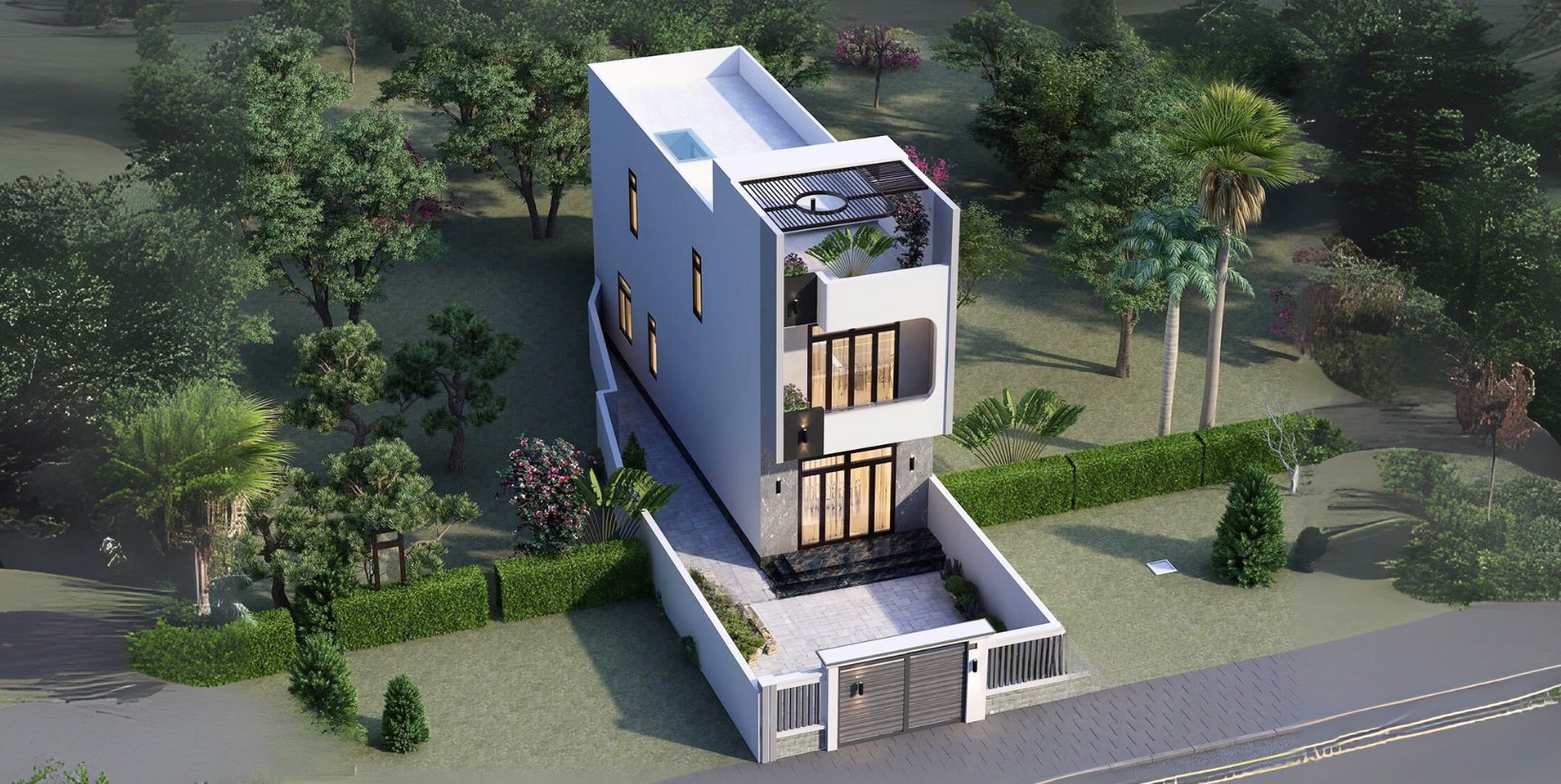 nhà vuông tầm trung