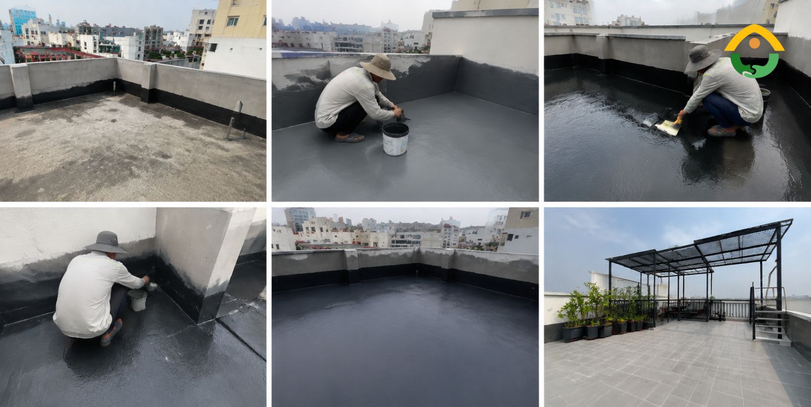 Quy trình chống thấm sàn mái và sân thượng