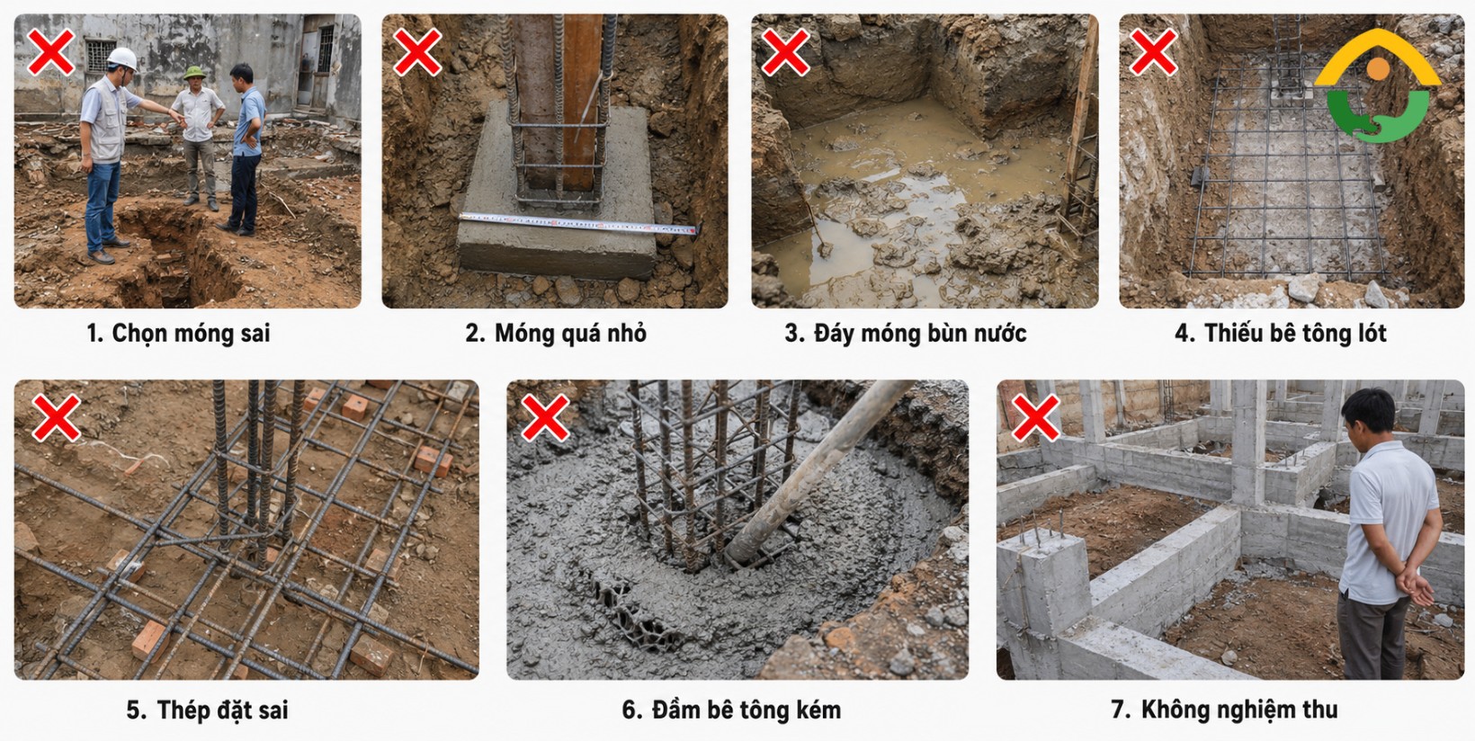 sai lầm thường gặp khi làm móng nhà cấp 4 