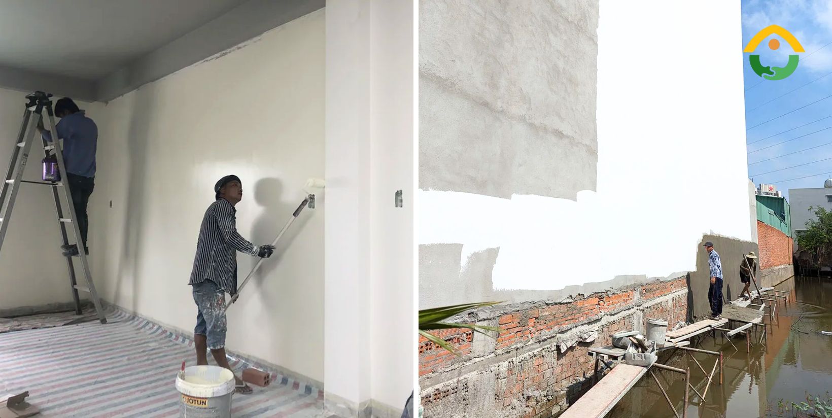 Sơn bả trong và ngoài nhà