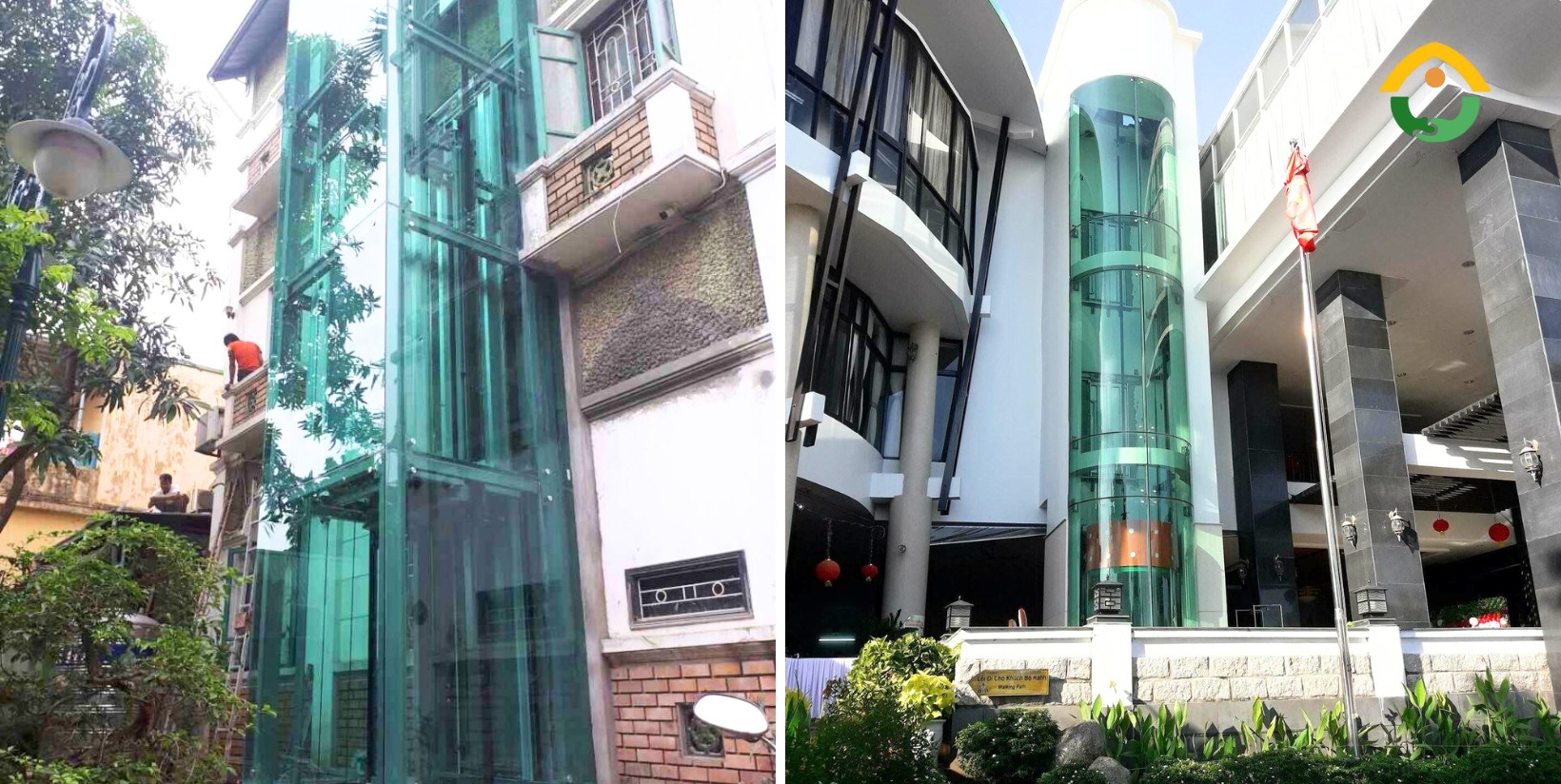 Thang máy kính ngoài trời