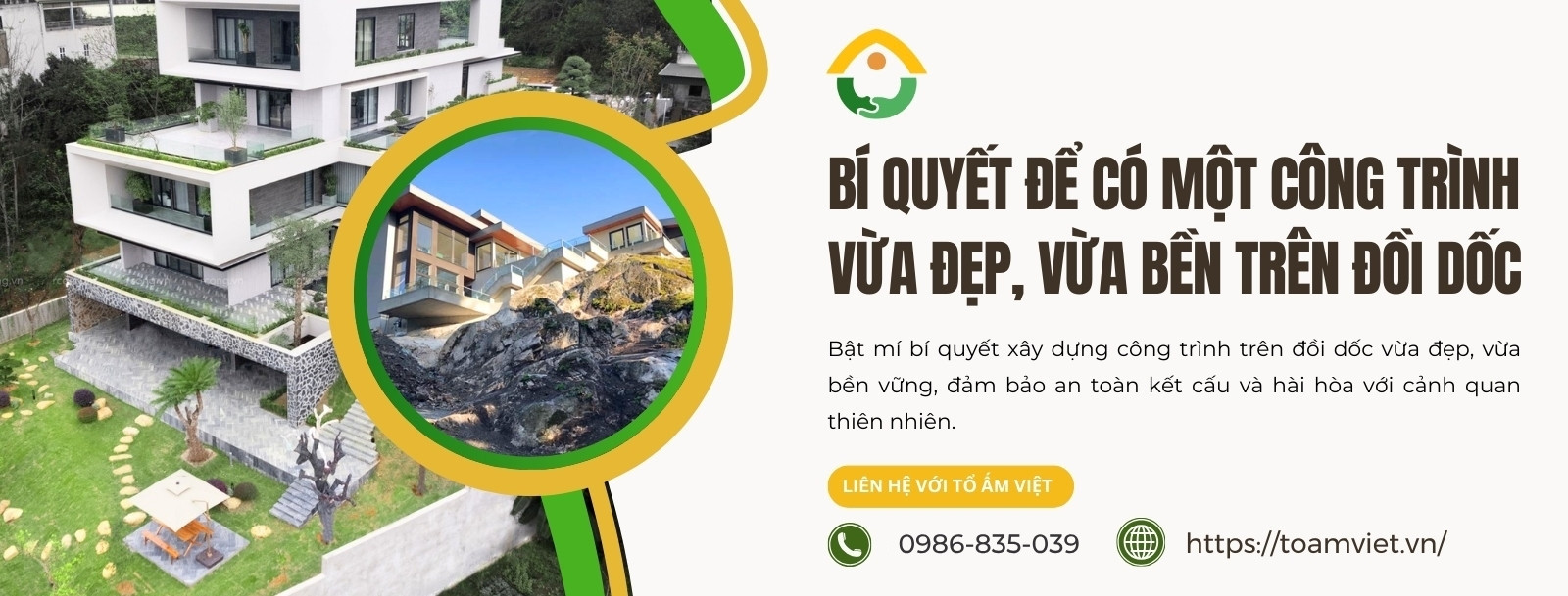 Thi công biệt thư đồi dốc vừa bền vừa đẹp