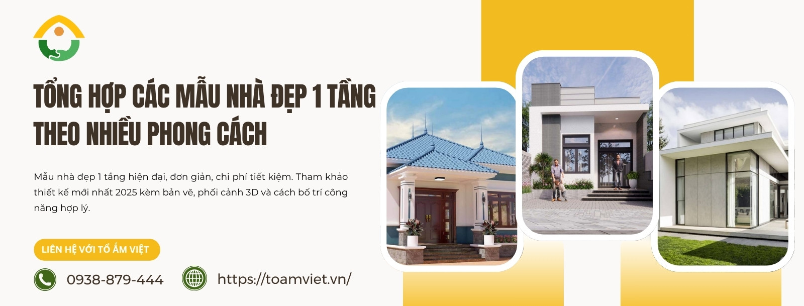  Tổng hợp mẫu nhà 1 tầng đẹp