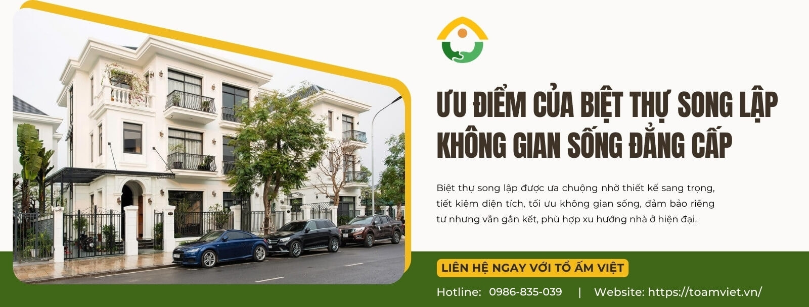 ưu điểm của biệt thự song lập