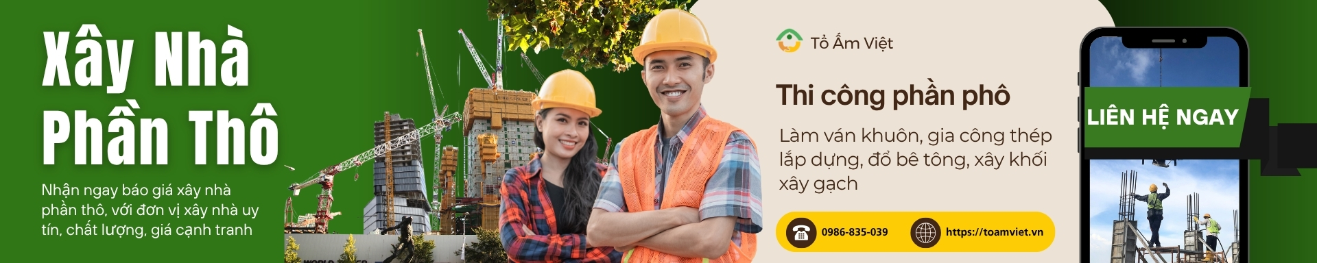 Tổ Ấm Việt đơn vị xây nhà phần thô